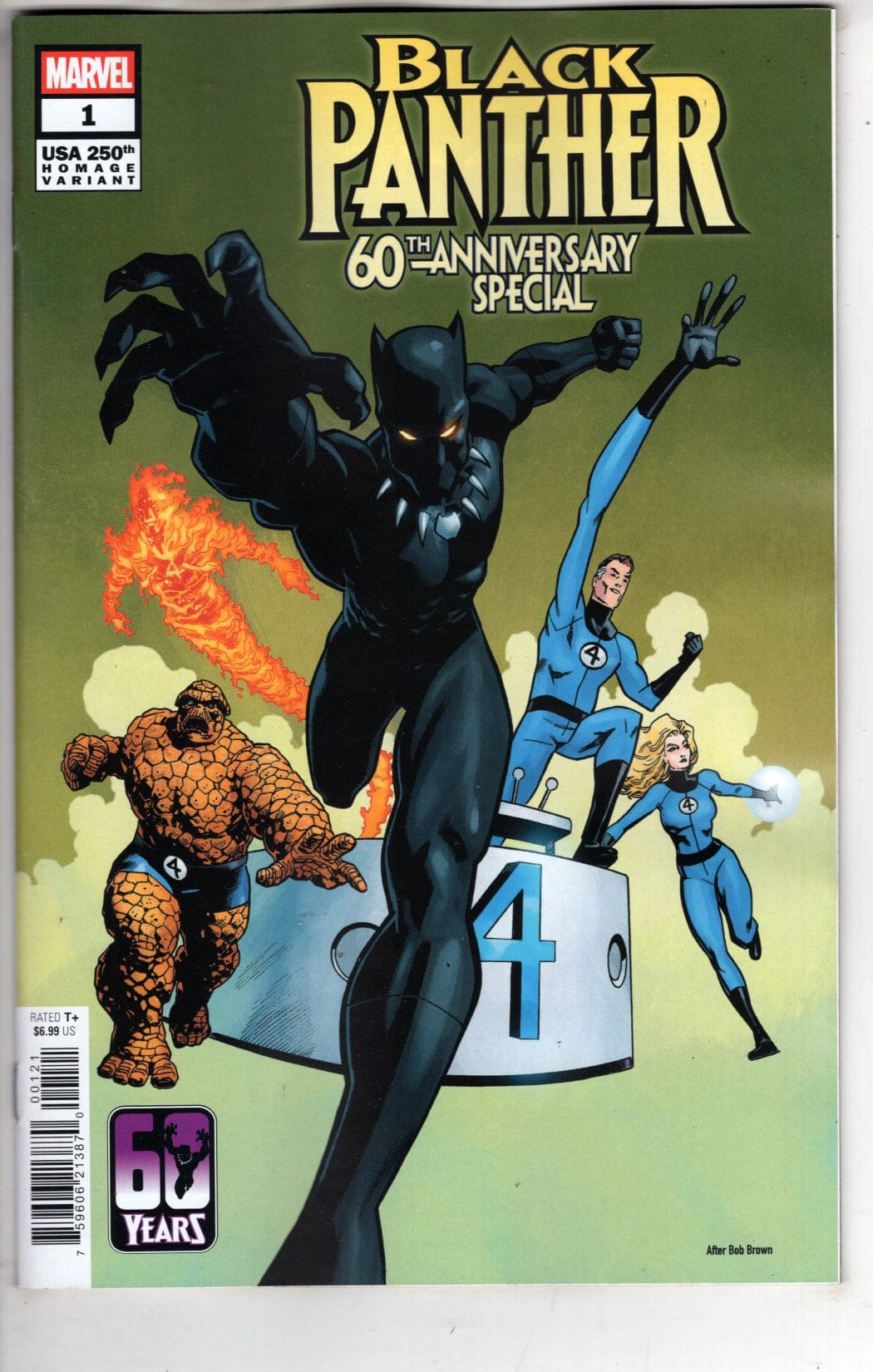 Marvel NEW THIS WEEK BLACK PANTHER 60TH ANNIVERSARY SPECIAL #1 MIKE HAWTHORNE 250TH HOMAGE VARIANT (VF/NM)