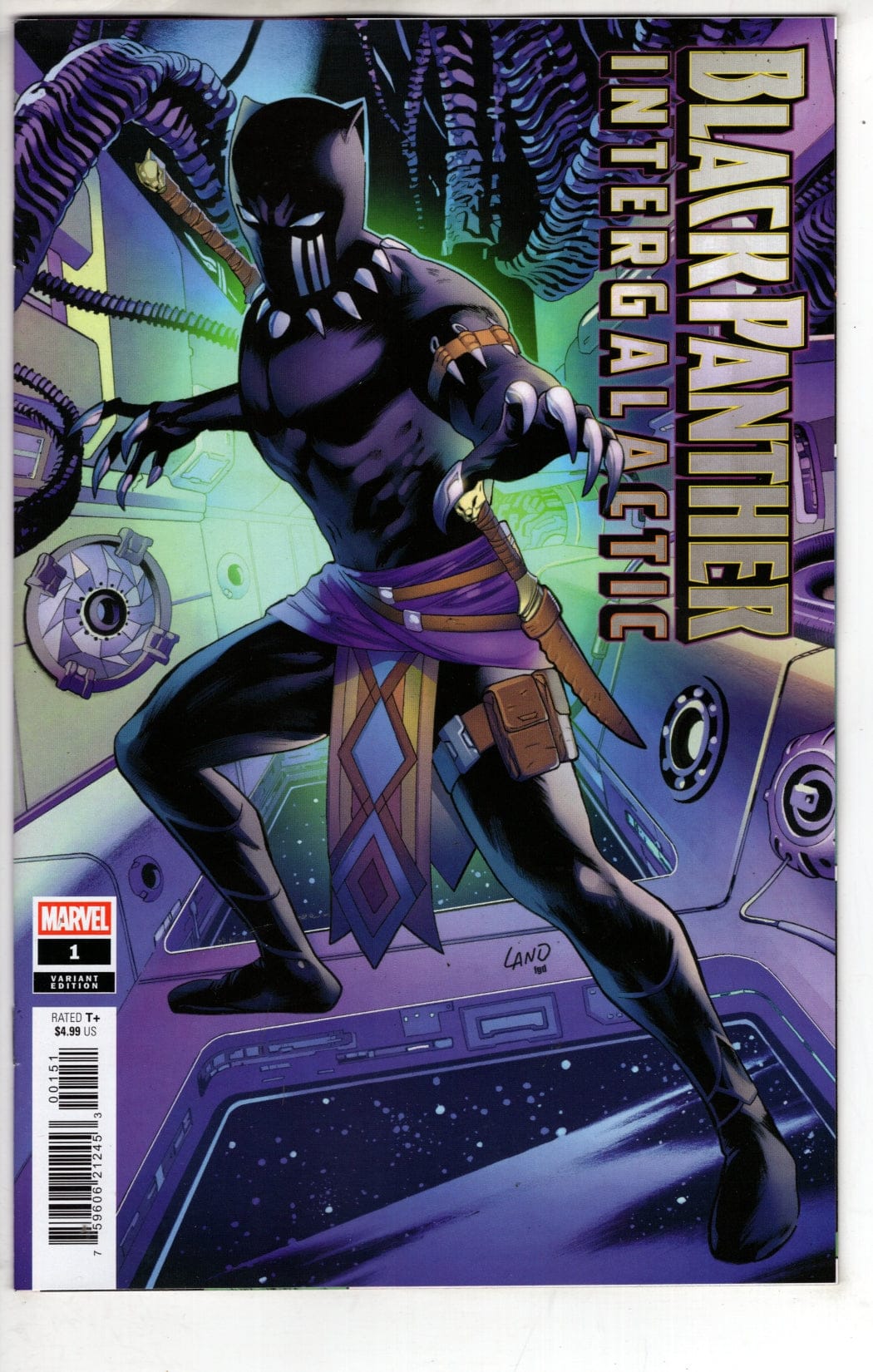 Marvel NEW THIS WEEK BLACK PANTHER: INTERGALACTIC #1 GREG LAND BLACK PANTHER VARIANT