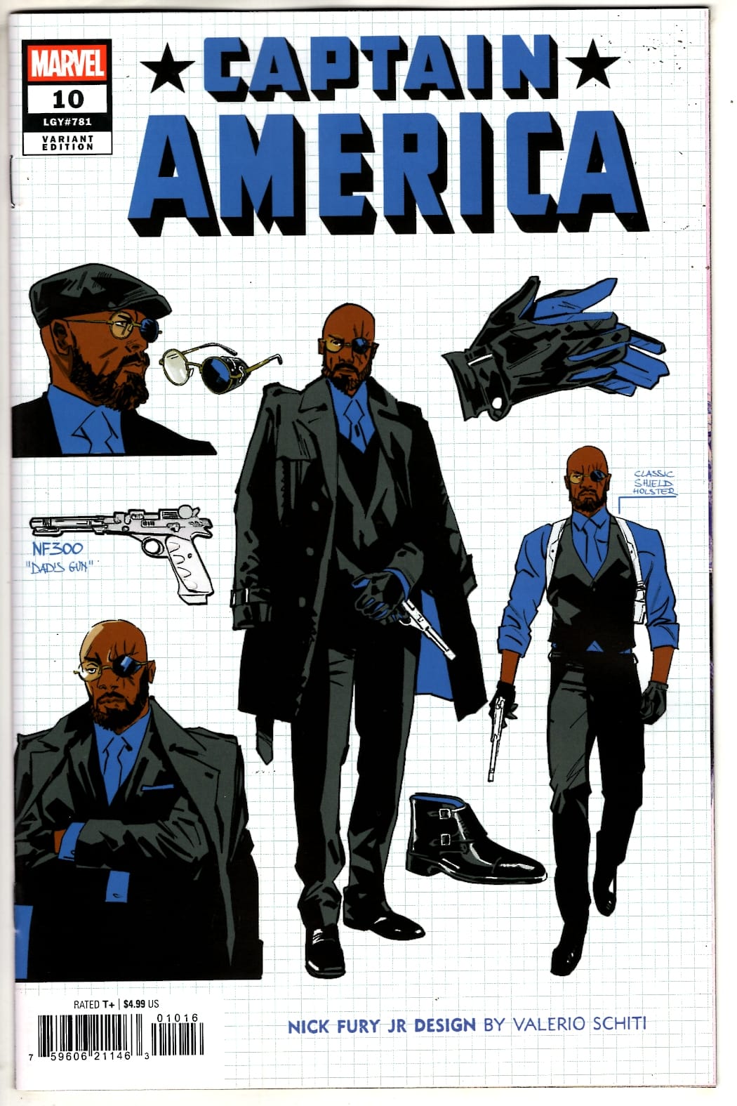 Marvel NEW THIS WEEK CAPTAIN AMERICA #10 VALERIO SCHITI DESIGN VARIANT (VF/NM)