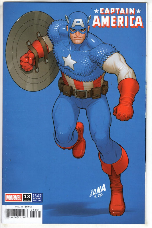 Marvel NEW THIS WEEK CAPTAIN AMERICA #13 DAVID NAKAYAMA COLOR BLOCK BLUE VARIANT [ARM] (VF/NM)
