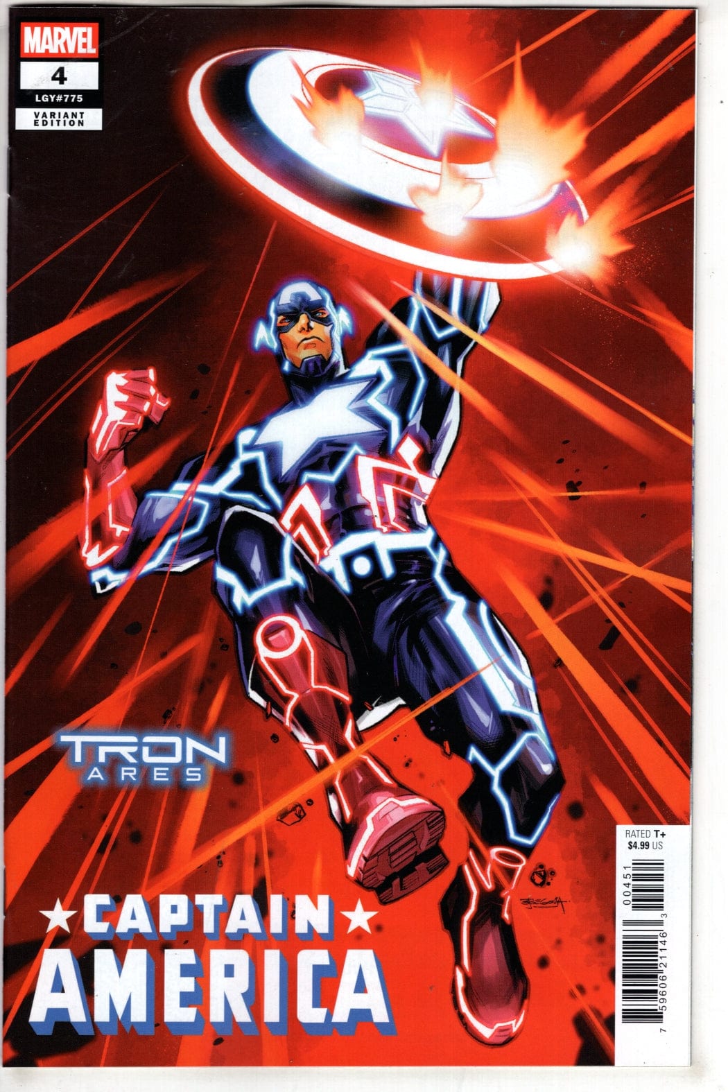 Marvel NEW THIS WEEK CAPTAIN AMERICA #4 STEPHEN SEGOVIA TRON: ARES VARIANT