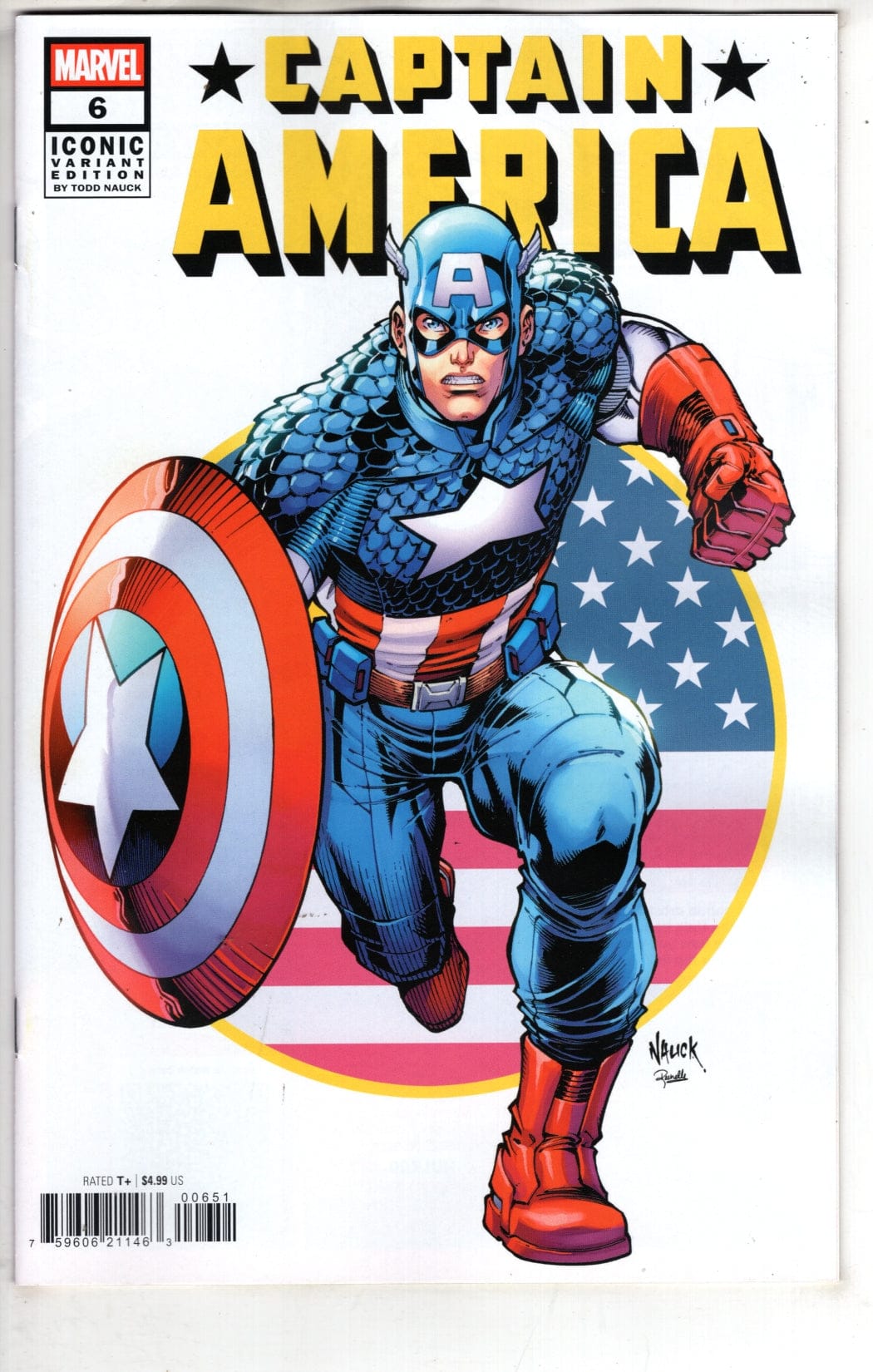 Marvel NEW THIS WEEK CAPTAIN AMERICA #6 TODD NAUCK ICONIC VARIANT (VF/NM)