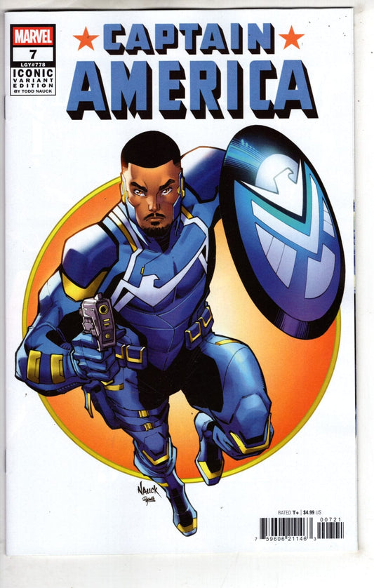 Marvel NEW THIS WEEK CAPTAIN AMERICA #7 TODD NAUCK ICONIC VARIANT (VF/NM)