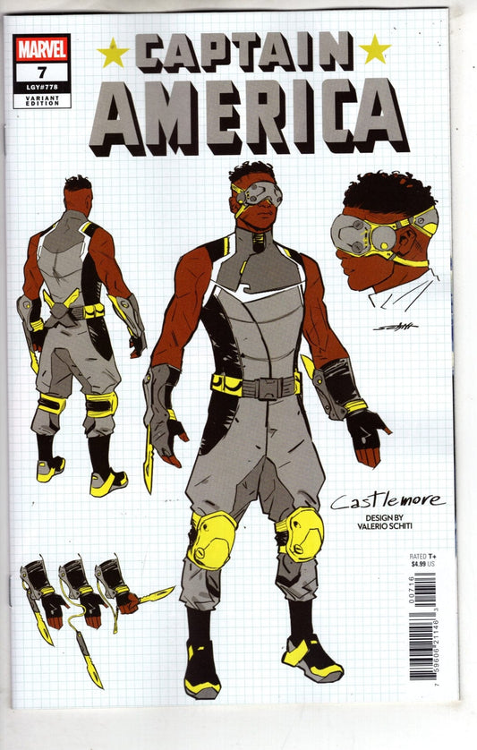 Marvel NEW THIS WEEK CAPTAIN AMERICA #7 VALERIO SCHITI DESIGN VARIANT (VF/NM)