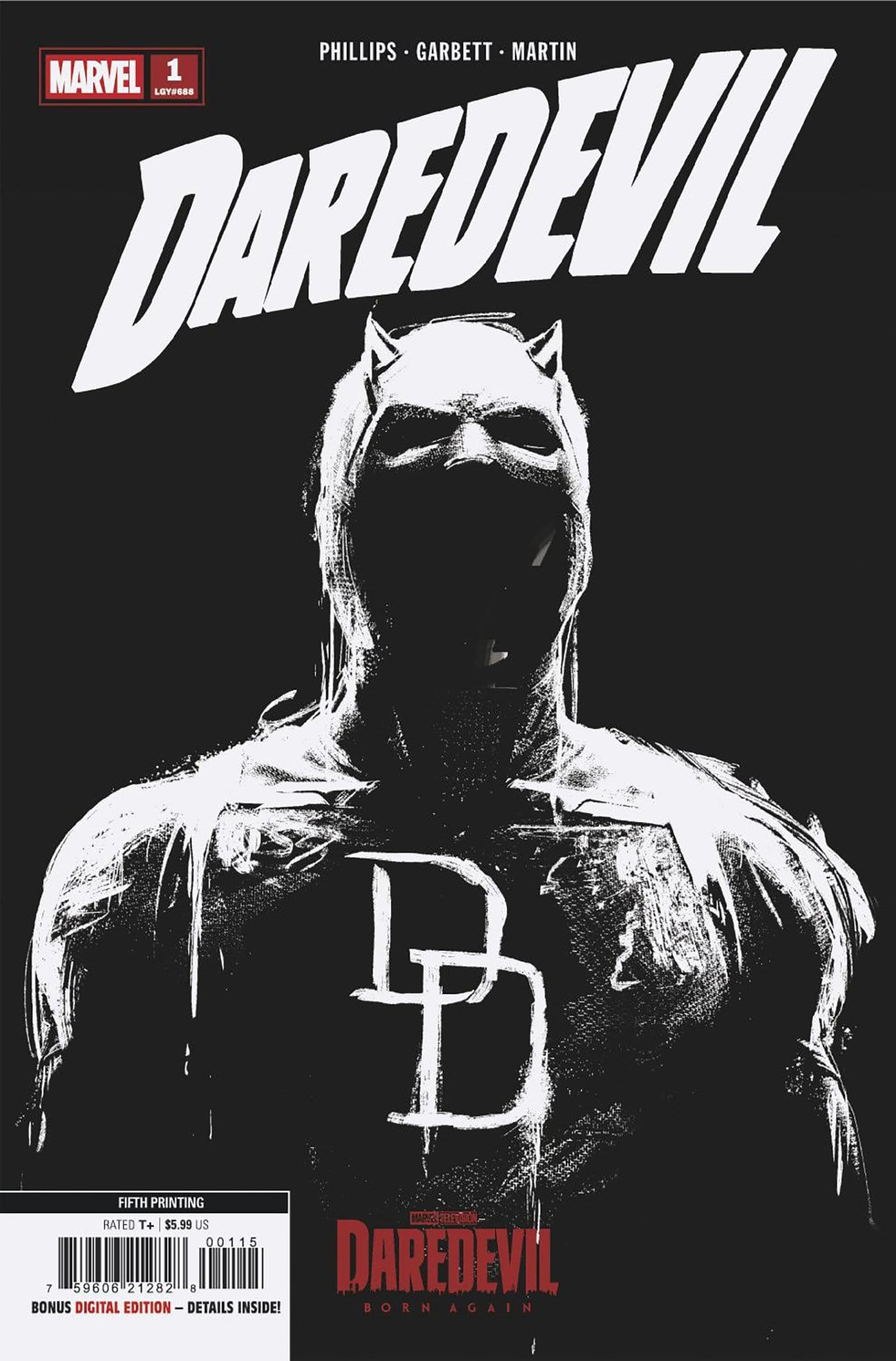 Marvel NEW THIS WEEK DAREDEVIL #1 MARVEL TELEVISION 5TH PRINTING VARIANT (VF/NM)