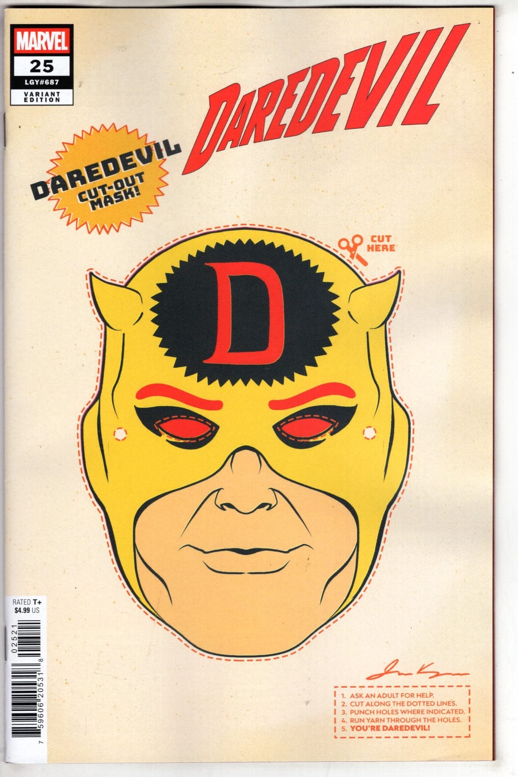 Marvel NEW THIS WEEK DAREDEVIL #25 RETRO HALLOWEEN MASK VARIANT