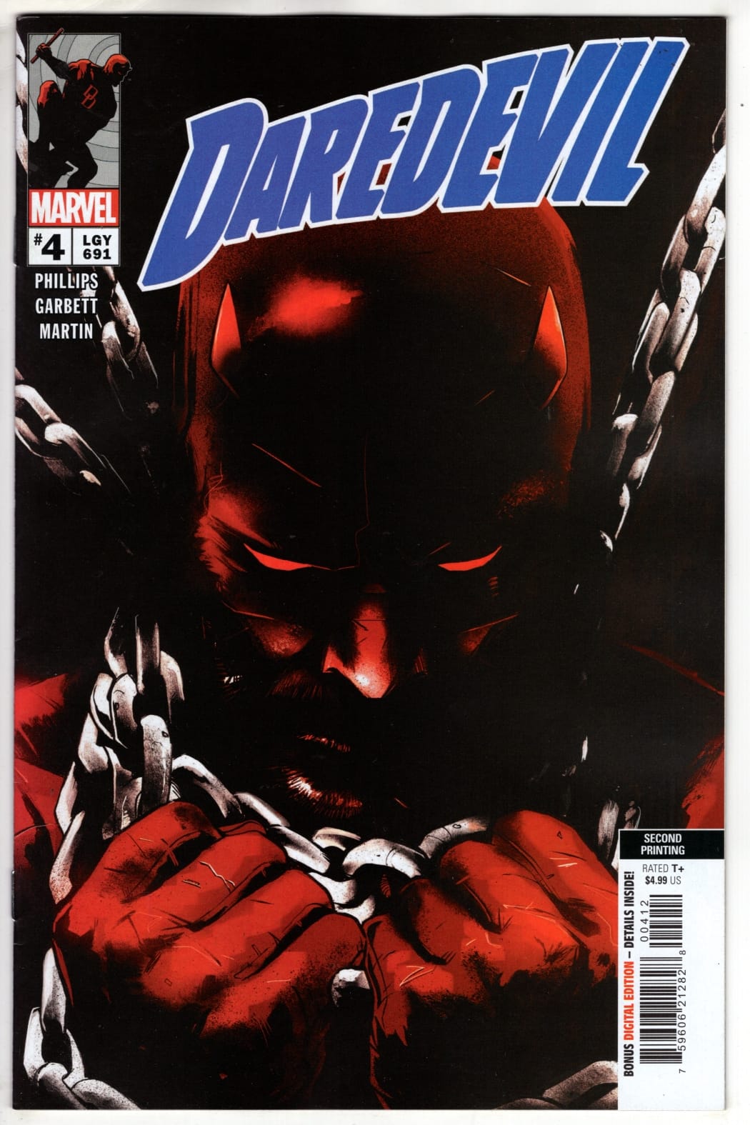 MARVEL NEW THIS WEEK DAREDEVIL #4 LEE GARBETT 2ND PRINTING VARIANT (VF/NM)