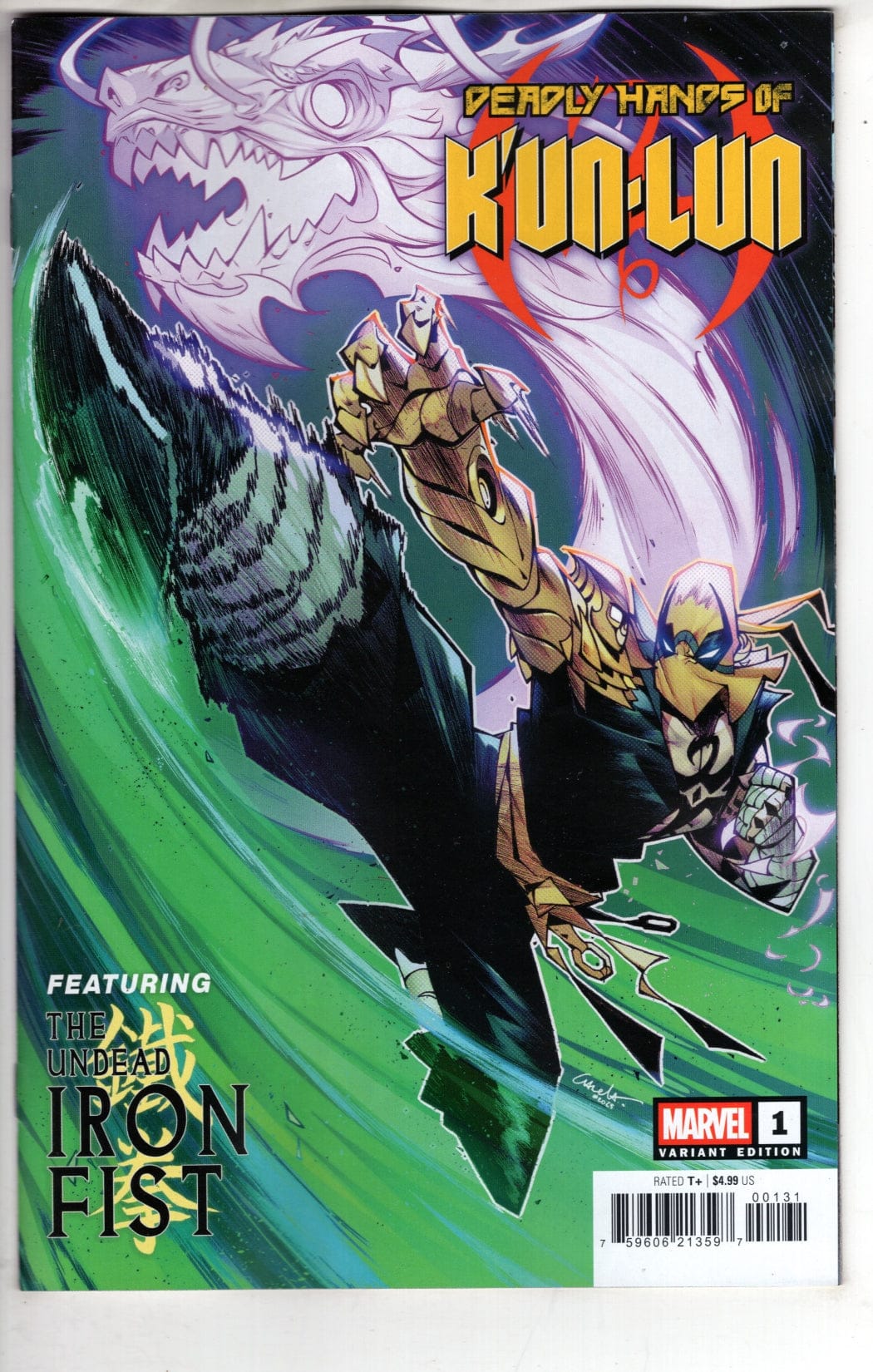 Marvel NEW THIS WEEK DEADLY HANDS OF K'UN-LUN #1 LEO CHIOLA UNDEAD IRON FIST VARIANT (VF/NM)