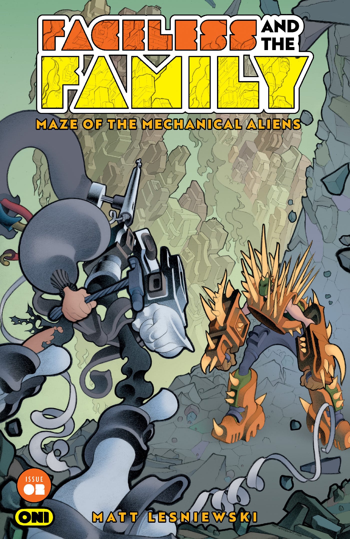 Marvel NEW THIS WEEK FACELESS AND THE FAMILY MAZE OF THE MECHANICAL ALIENS #2 CVR A MATT LESNIEWSKI (VF/NM)