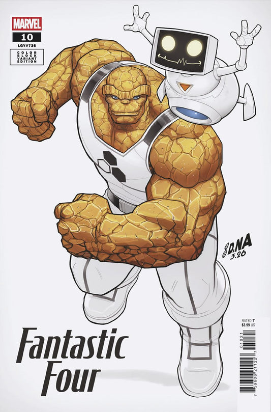 Marvel NEW THIS WEEK FANTASTIC FOUR #10 DAVID NAKAYAMA COLOR BLOCK WHITE VARIANT (VF/NM)