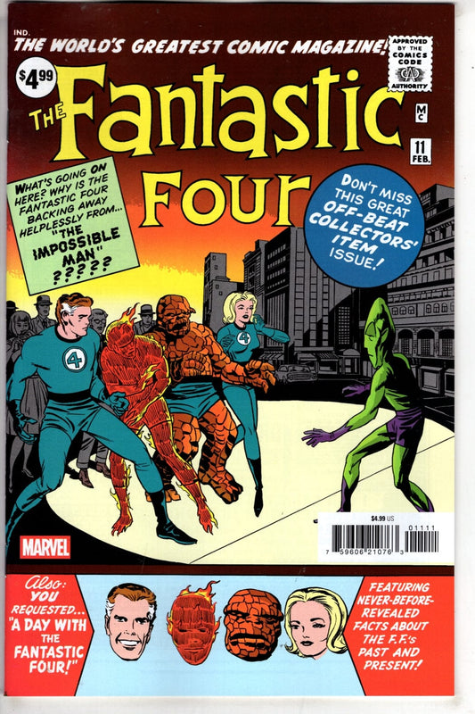 Marvel NEW THIS WEEK FANTASTIC FOUR #11 FACSIMILE EDITION [VF/NM]