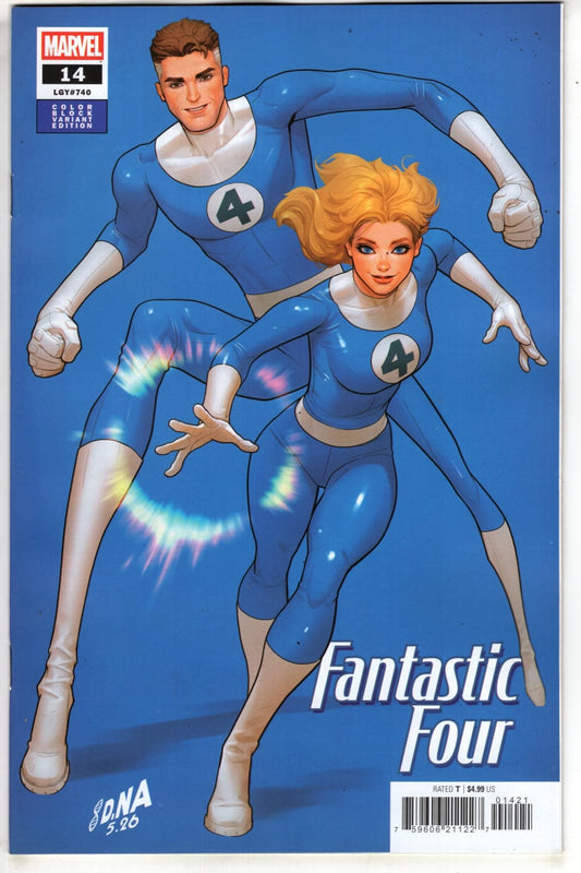 Marvel NEW THIS WEEK FANTASTIC FOUR #14 DAVID NAKAYAMA COLOR BLOCK BLUE VARIANT (VF/NM)