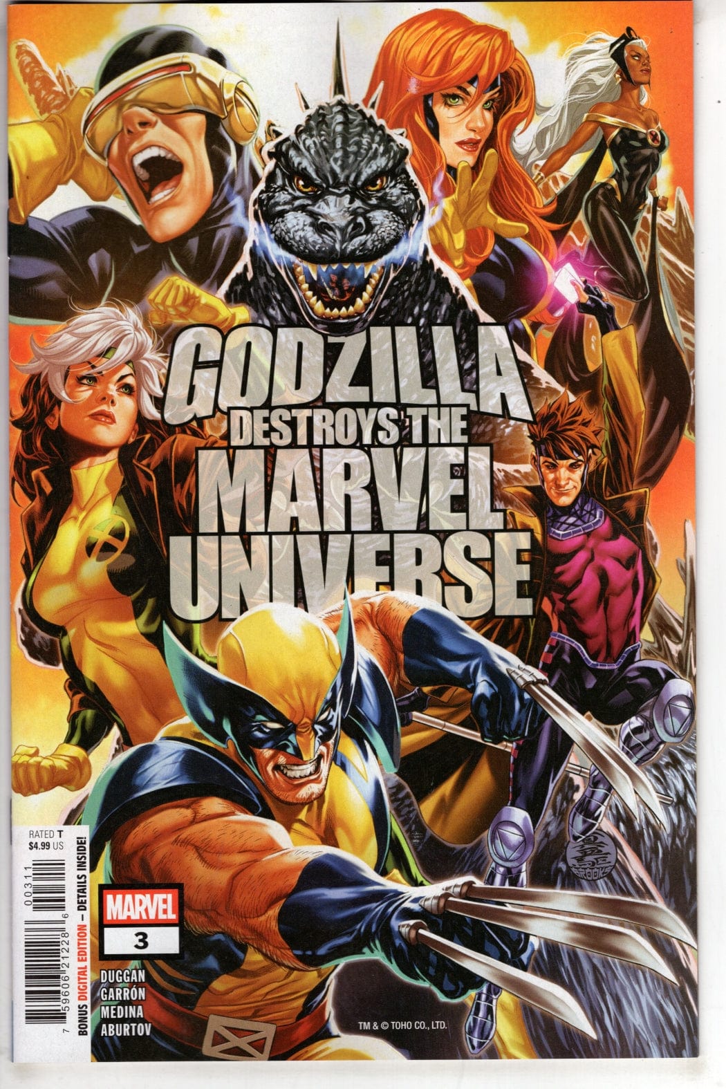 Marvel NEW THIS WEEK GODZILLA DESTROYS THE MARVEL UNIVERSE #3