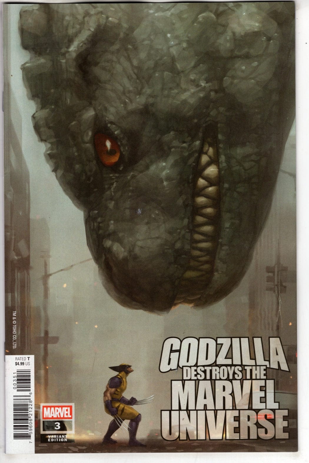 Marvel NEW THIS WEEK GODZILLA DESTROYS THE MARVEL UNIVERSE #3 JEEHYUNG LEE VARIANT