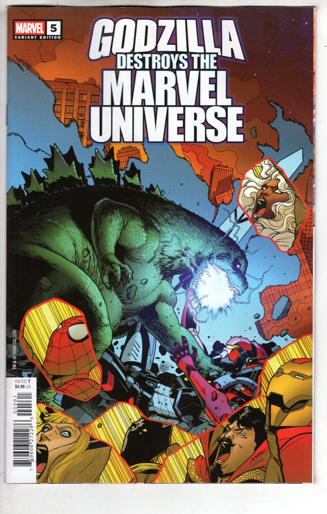 Marvel NEW THIS WEEK GODZILLA DESTROYS THE MARVEL UNIVERSE #5 VARIANT [VF/NM]