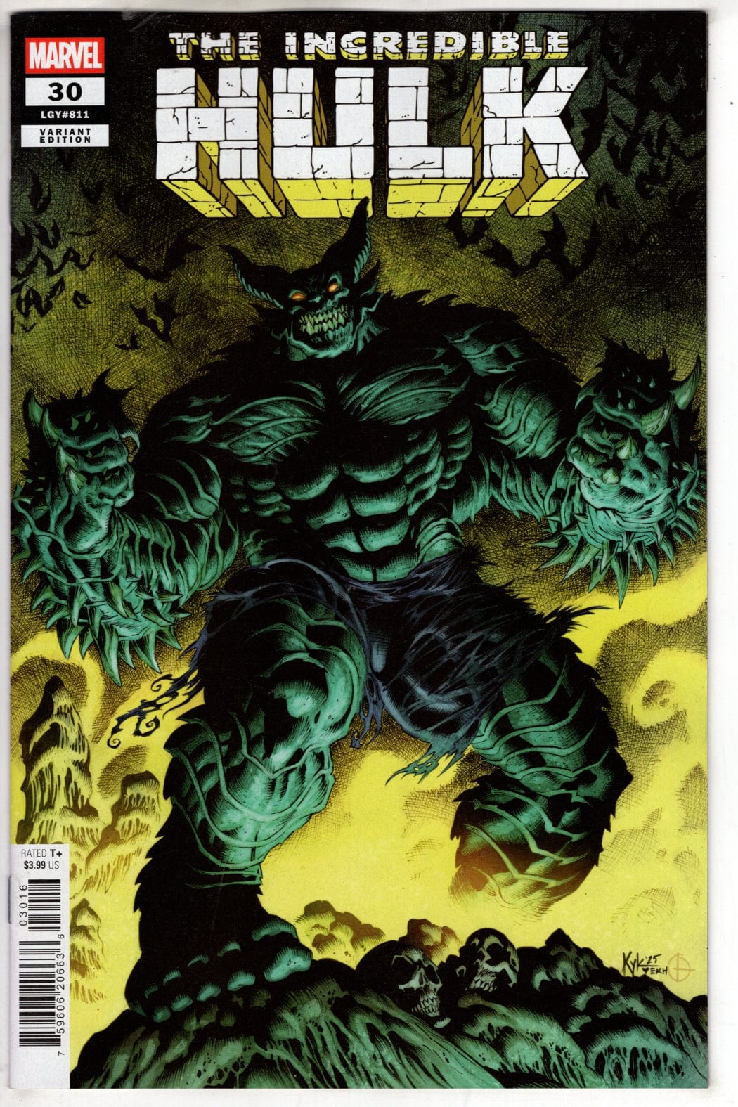 Marvel NEW THIS WEEK INCREDIBLE HULK #30 KYLE HOTZ VARIANT