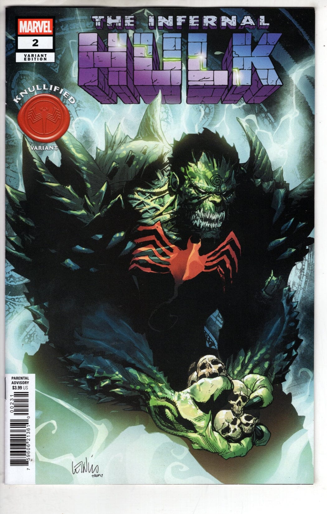 Marvel NEW THIS WEEK INFERNAL HULK #2 LEINIL YU KNULLIFIED VARIANT