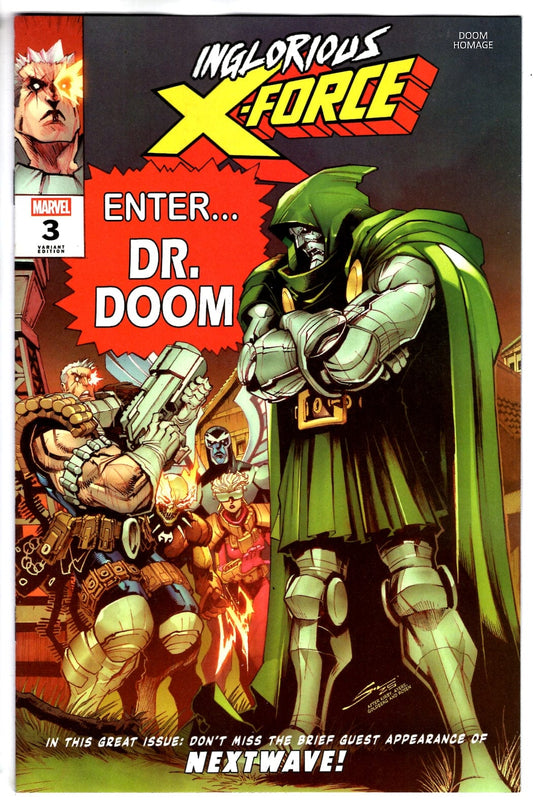 Marvel NEW THIS WEEK INGLORIOUS X-FORCE #3  DOOM HOMAGE VARIANT (VF/NM)