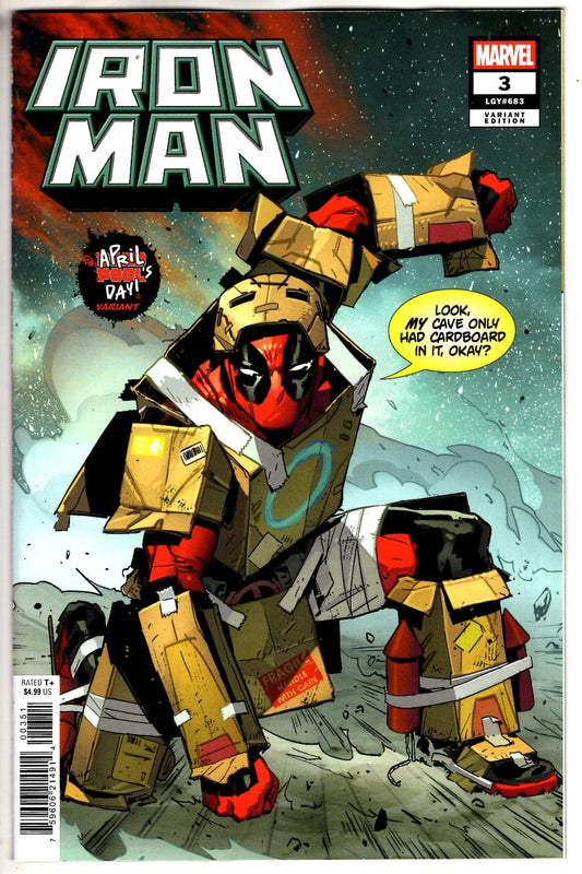 Marvel NEW THIS WEEK IRON MAN #3 MATTEO LOLLI APRIL POOL'S DAY VARIANT (VF/NM)