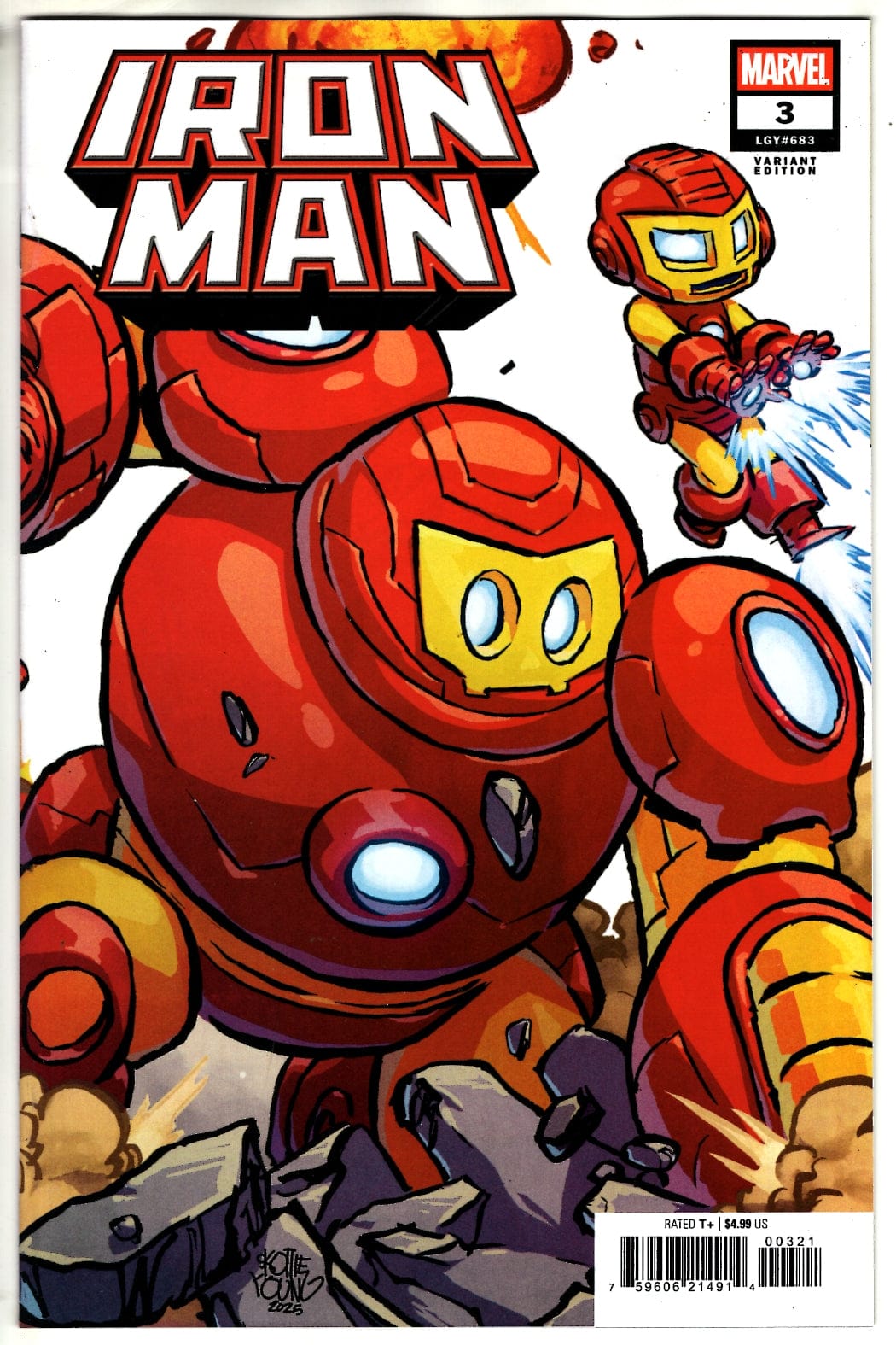 Marvel NEW THIS WEEK IRON MAN #3 SKOTTIE YOUNG 4-PART CONNECTING VARIANT (VF/NM)