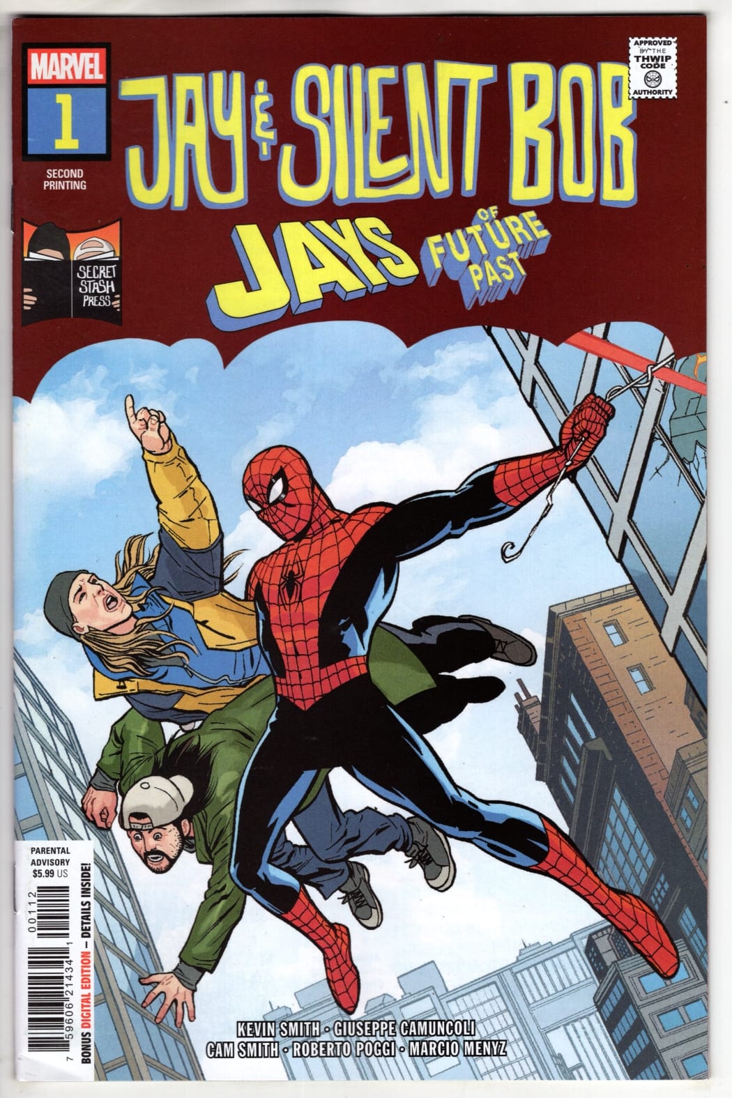 Marvel NEW THIS WEEK JAY & SILENT BOB: JAYS OF FUTURE PAST #1 GIUSEPPE CAMUNCOLI 2ND PRINTING VARIANT (VF/NM)