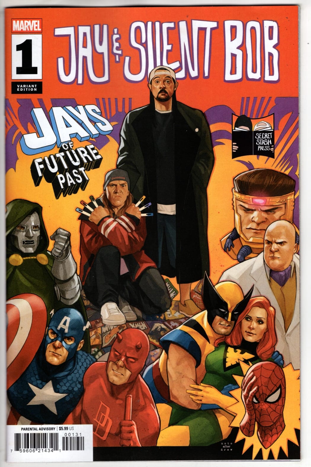 Marvel NEW THIS WEEK JAY & SILENT BOB: JAYS OF FUTURE PAST #1 PHIL NOTO HOMAGE VARIANT (VF/NM)
