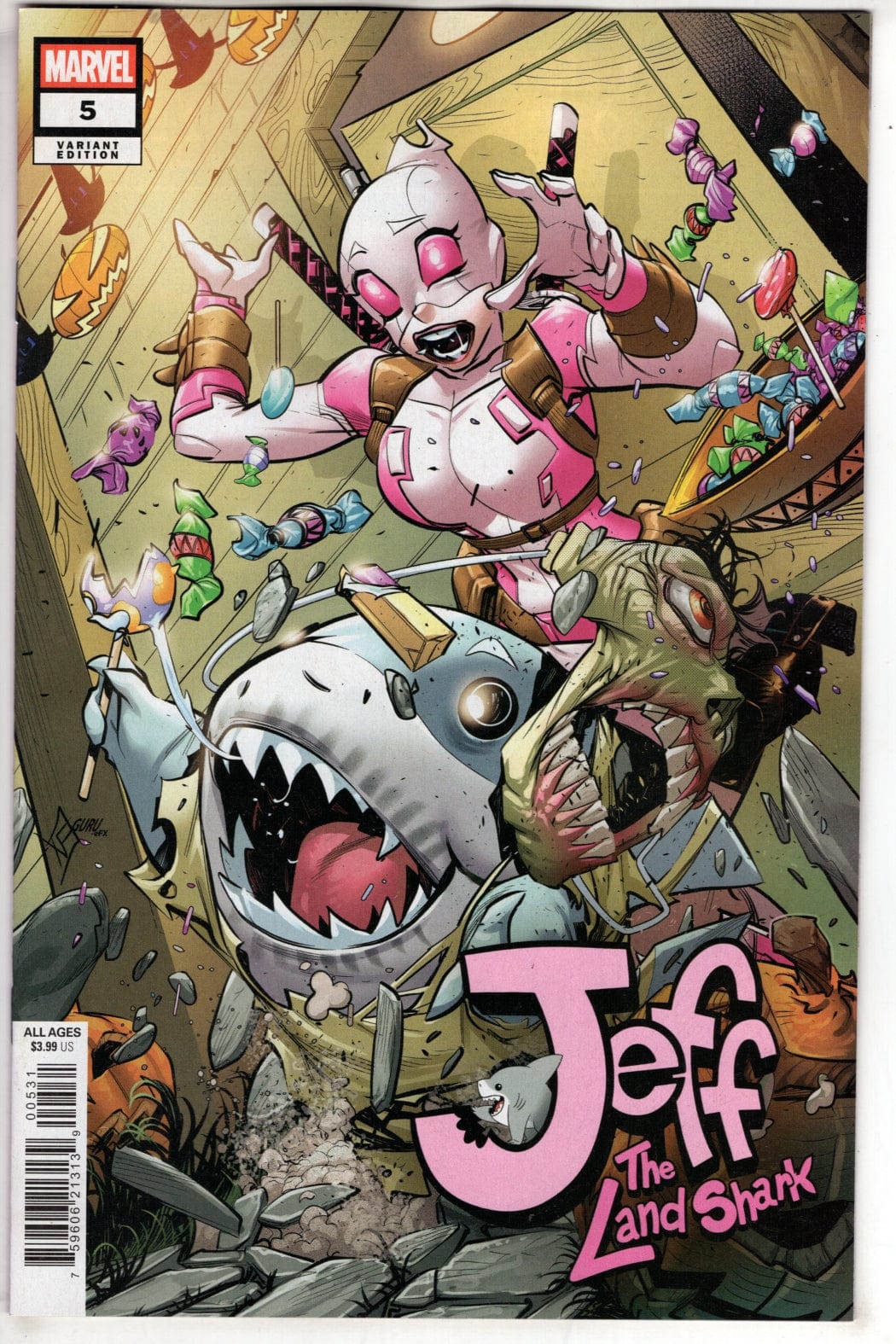 Marvel NEW THIS WEEK JEFF THE LAND SHARK #5 FEDERICO VINCENTINI VARIANT