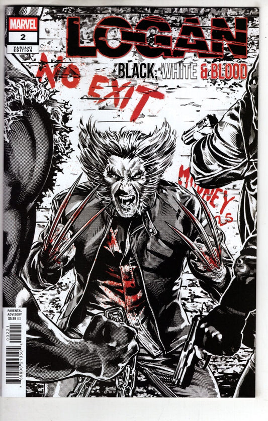Marvel NEW THIS WEEK LOGAN: BLACK  WHITE & BLOOD #2 STEPHEN MOONEY VARIANT (VF/NM)