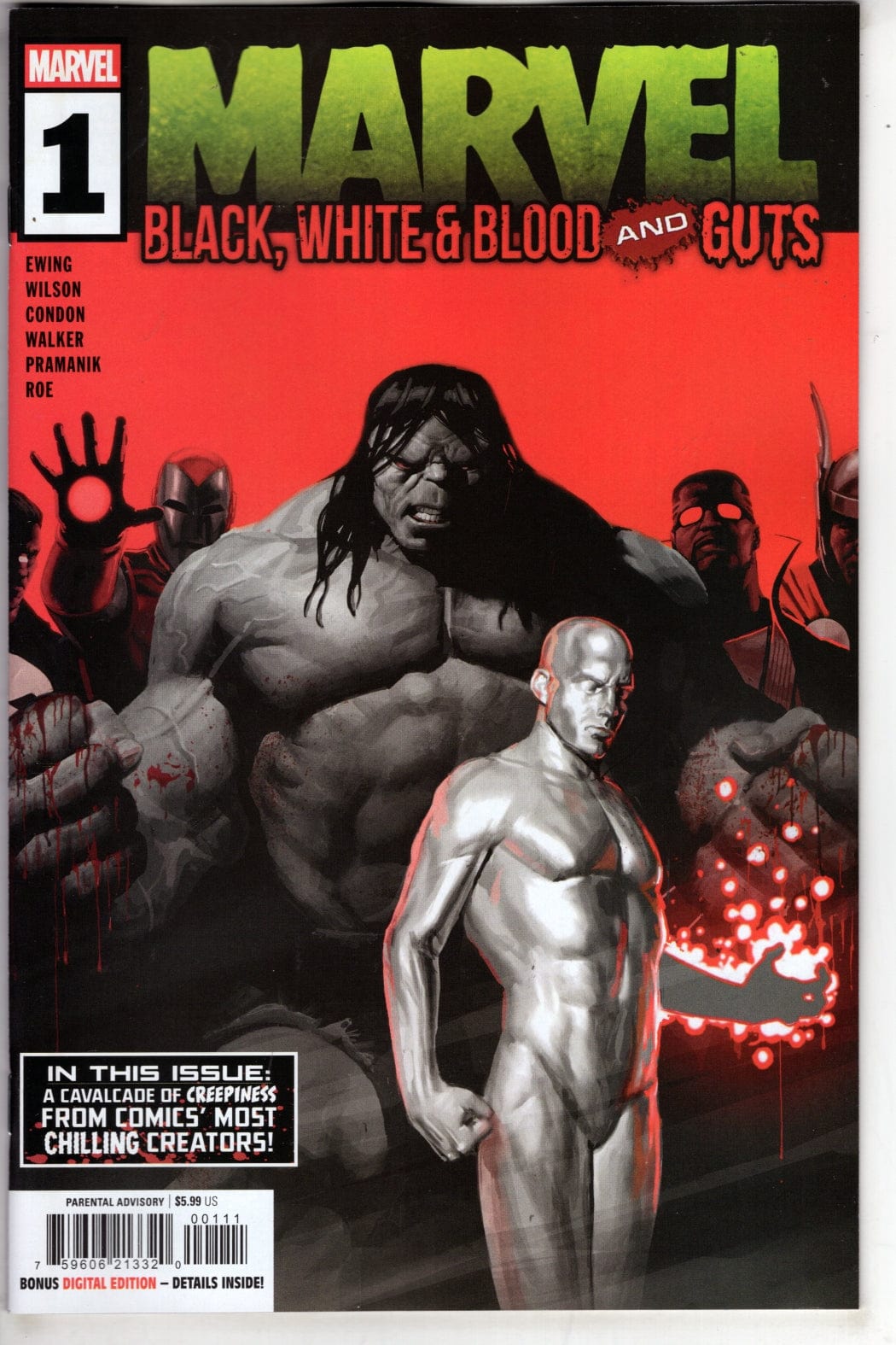 Marvel NEW THIS WEEK MARVEL: BLACK  WHITE & BLOOD AND GUTS #1