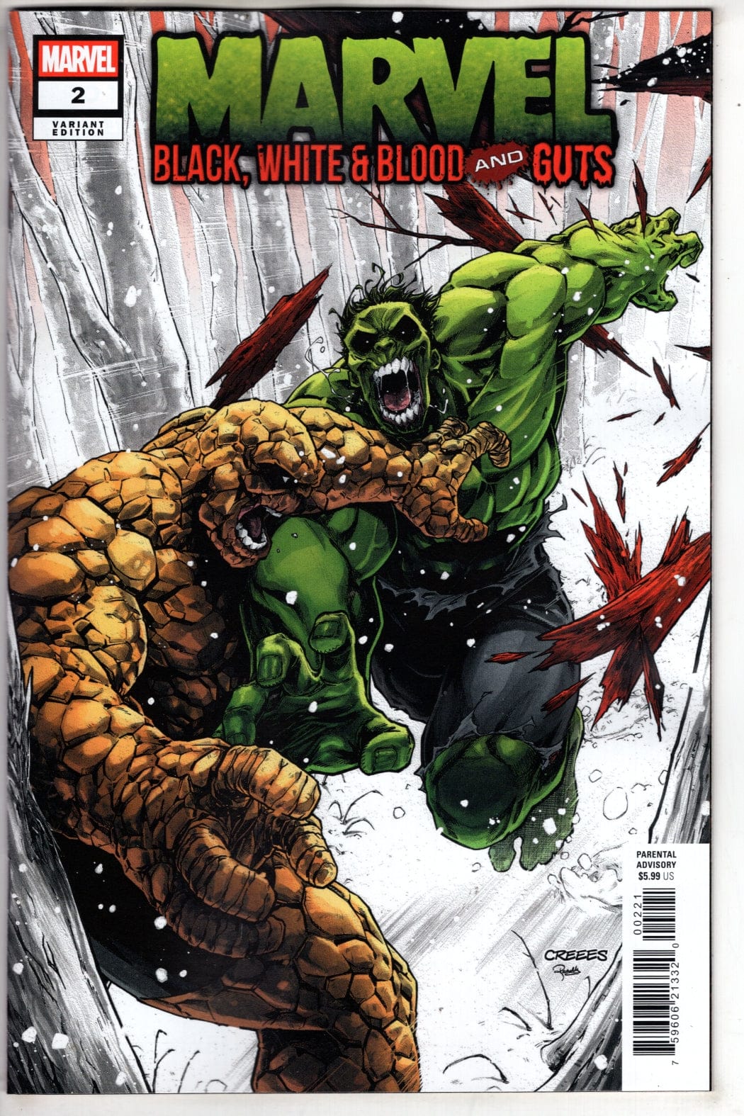 Marvel NEW THIS WEEK MARVEL: BLACK  WHITE & BLOOD AND GUTS #2 VARIANT [VF/NM]