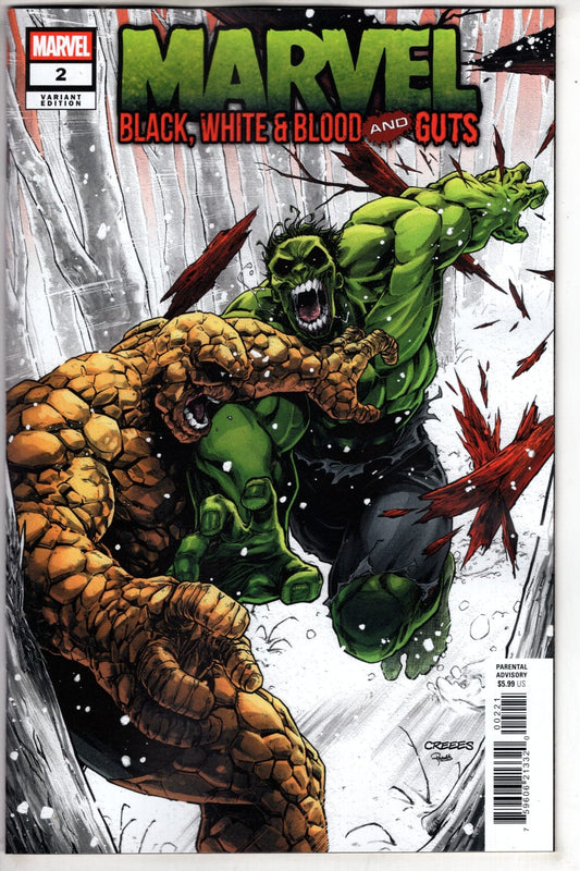 Marvel NEW THIS WEEK MARVEL: BLACK  WHITE & BLOOD AND GUTS #2 VARIANT [VF/NM]