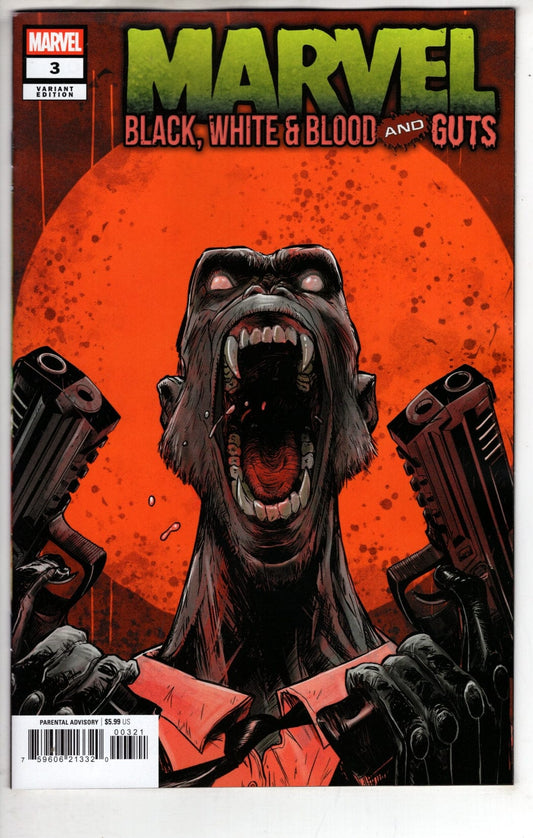 Marvel NEW THIS WEEK MARVEL: BLACK  WHITE & BLOOD AND GUTS #3 ADAM POLLINA VARIANT