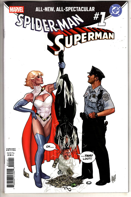 Marvel NEW THIS WEEK MARVEL/DC: SPIDER-MAN/SUPERMAN #1 CVR C ADAM HUGHES VARIANT (VF/NM)