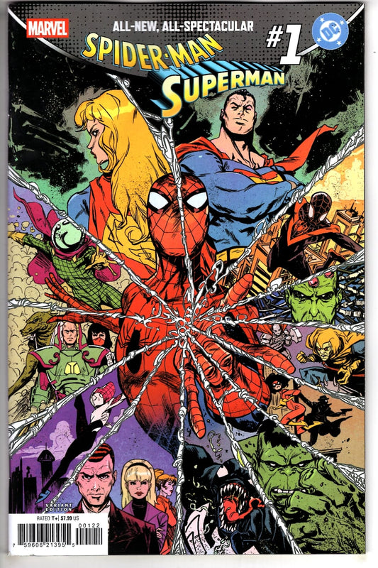 Marvel NEW THIS WEEK MARVEL/DC: SPIDER-MAN/SUPERMAN #1 CVR K SANFORD GREENE HOMAGE VARIANT (VF/NM)