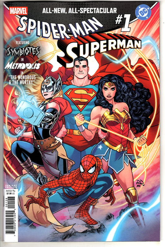 Marvel NEW THIS WEEK MARVEL/DC: SPIDER-MAN/SUPERMAN #1 CVR P RUSSELL DAUTERMAN VARIANT (VF/NM)