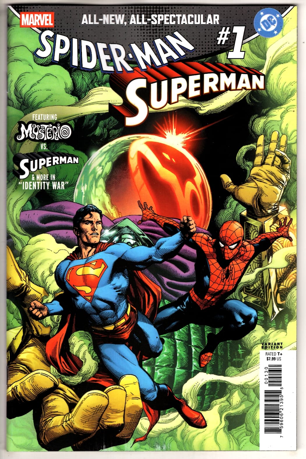 Marvel NEW THIS WEEK MARVEL/DC: SPIDER-MAN/SUPERMAN #1 CVR Q GARY FRANK VARIANT (VF/NM)