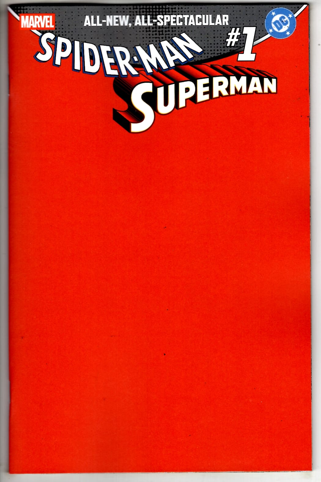 Marvel NEW THIS WEEK MARVEL/DC: SPIDER-MAN/SUPERMAN #1 CVR S  BLANK VARIANT (VF/NM)