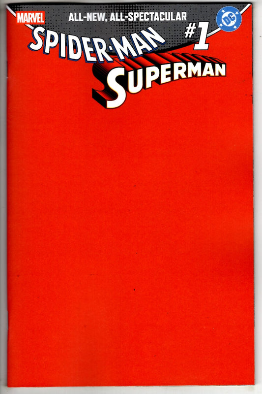 Marvel NEW THIS WEEK MARVEL/DC: SPIDER-MAN/SUPERMAN #1 CVR S  BLANK VARIANT (VF/NM)