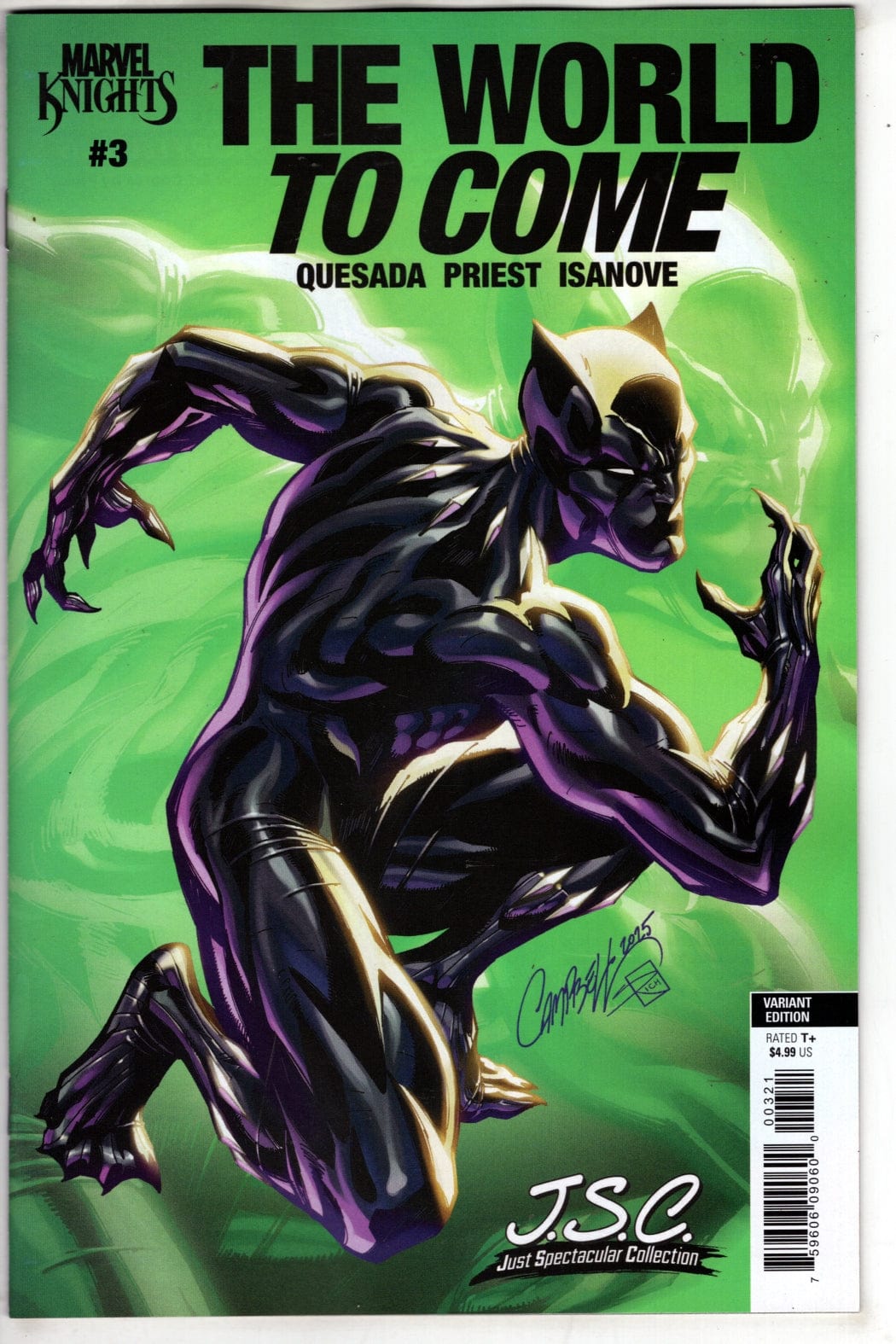 Marvel NEW THIS WEEK MARVEL KNIGHTS: THE WORLD TO COME #3 J. SCOTT CAMPBELL JUST SPECTACULAR COLLECTION VARIANT