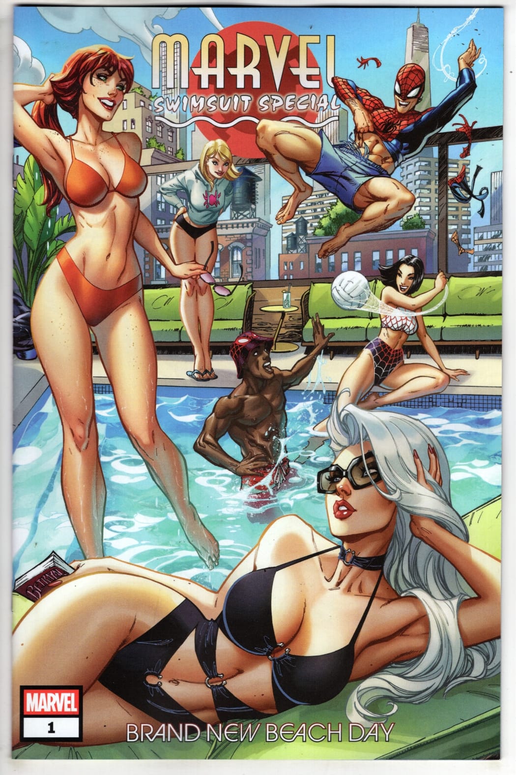 Marvel NEW THIS WEEK MARVEL SWIMSUIT SPECIAL: BRAND NEW BEACH DAY #1 WRAPAROUND COVER (VF/NM)