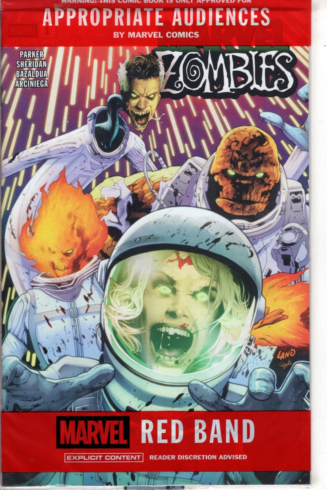 Marvel NEW THIS WEEK MARVEL ZOMBIES: RED BAND #1 GREG LAND 2ND PRINTING VARIANT [POLYBAGGED]
