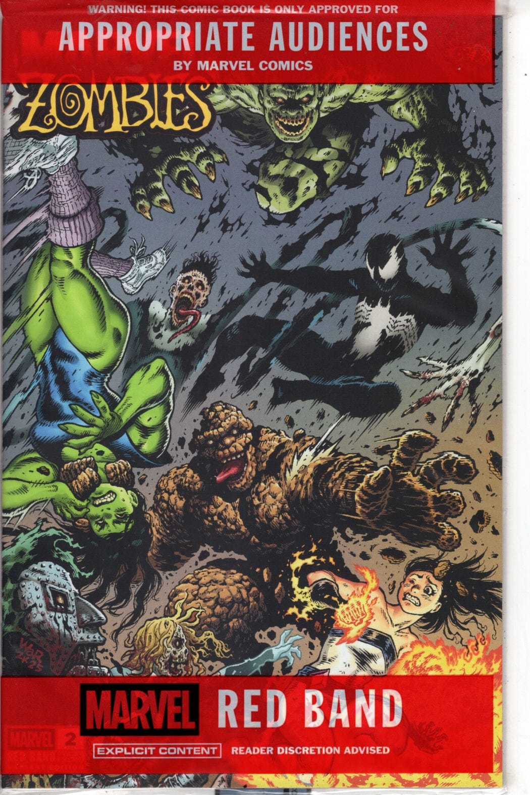 Marvel NEW THIS WEEK MARVEL ZOMBIES: RED BAND #2 ADAM WARREN VARIANT [POLYBAGGED]