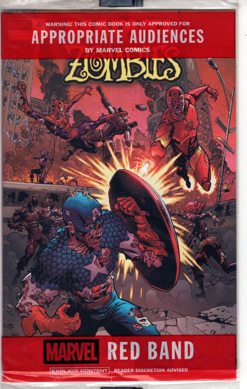 Marvel NEW THIS WEEK MARVEL ZOMBIES: RED BAND #4 MIKE HAWTHORNE VARIANT [POLYBAGGED] (VF/NM)
