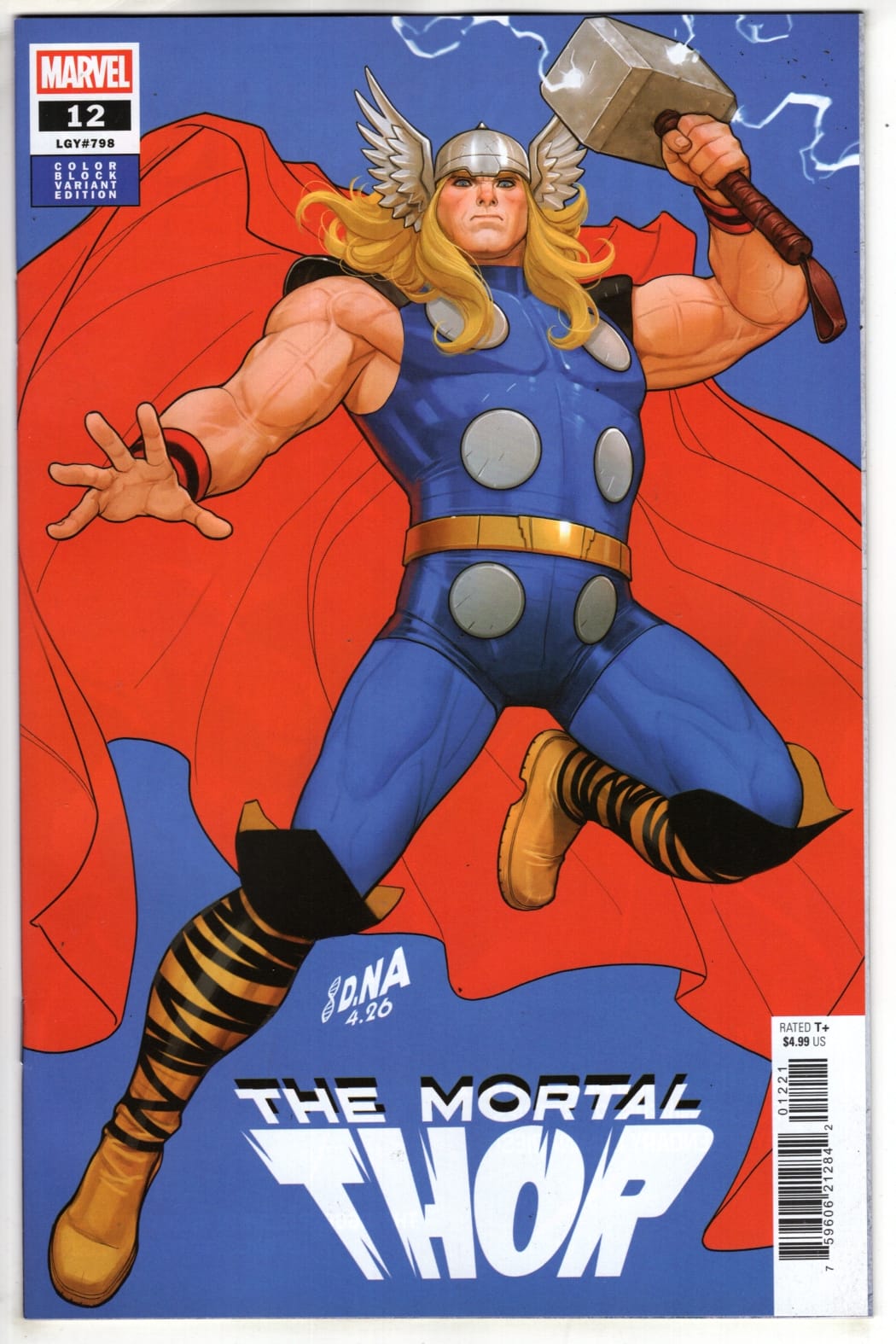 Marvel NEW THIS WEEK MORTAL THOR #12 DAVID NAKAYAMA COLOR BLOCK BLUE VARIANT (VF/NM)