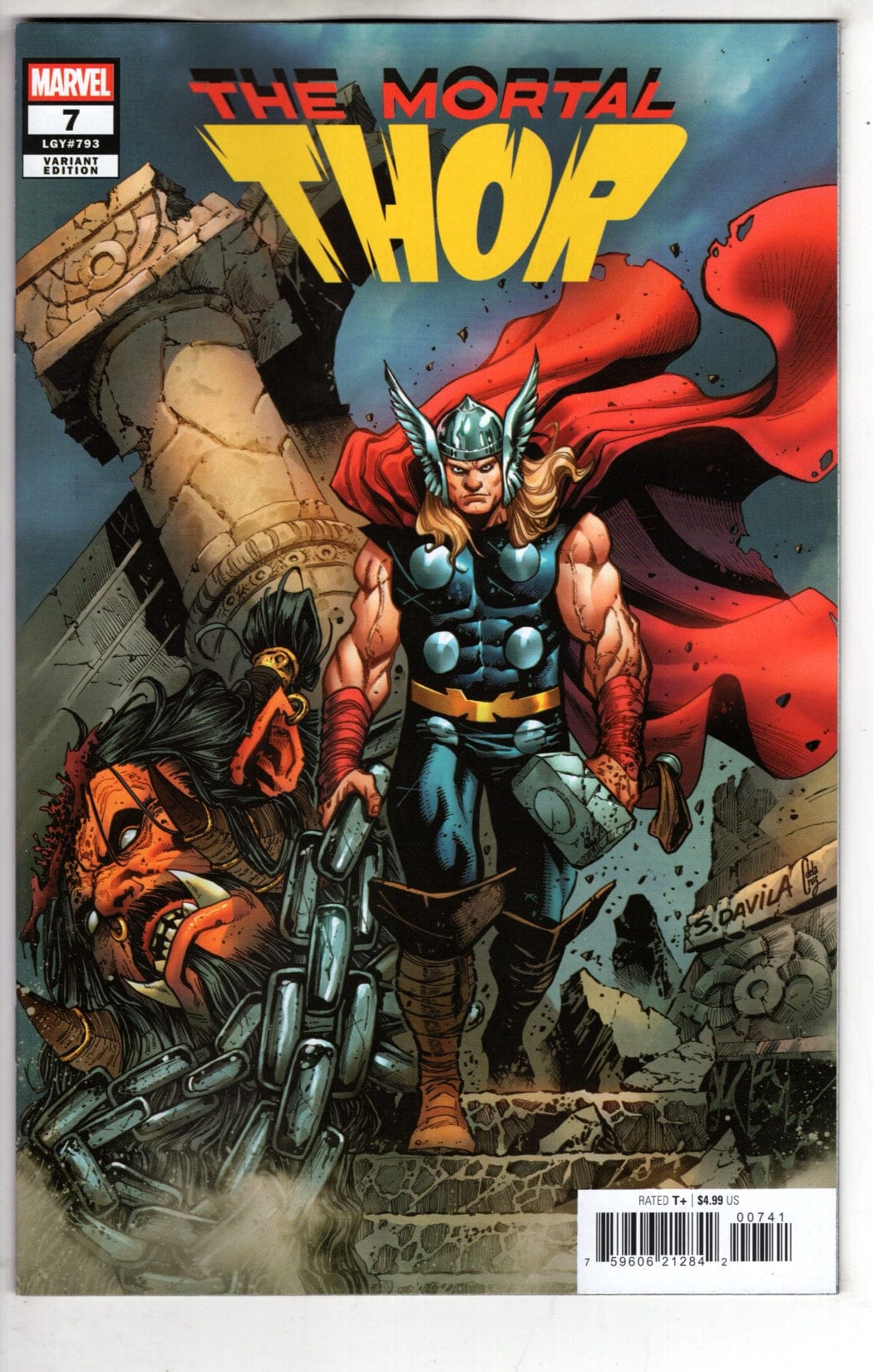 Marvel NEW THIS WEEK MORTAL THOR #7 SERGIO DAVILA VARIANT (VF/NM)