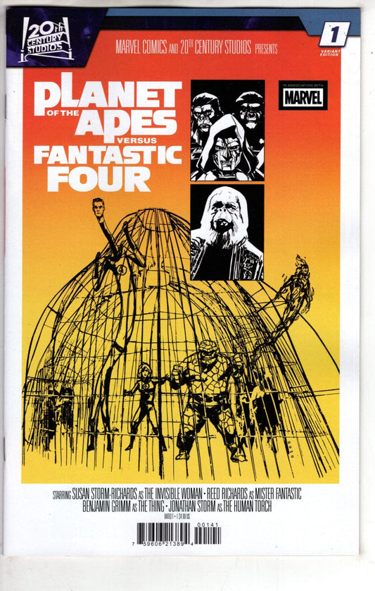 Marvel NEW THIS WEEK PLANET OF THE APES VS. FANTASTIC FOUR #1 PHIL NOTO MOVIE HOMAGE VARIANT (VF/NM)
