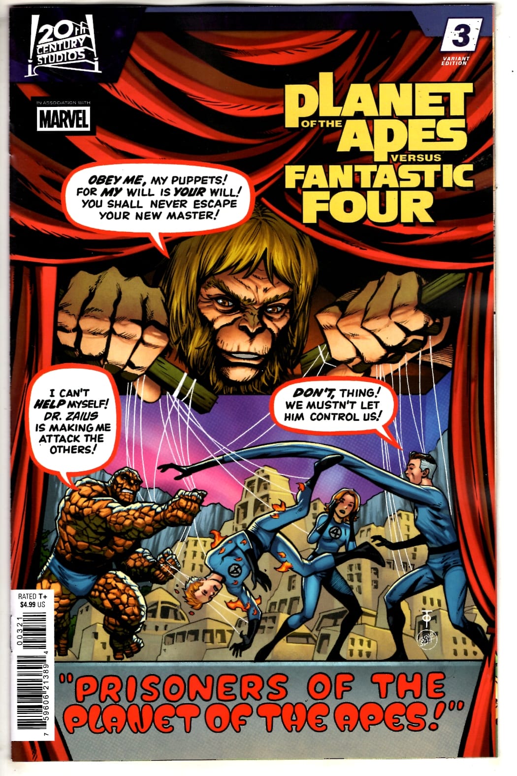Marvel NEW THIS WEEK PLANET OF THE APES VS. FANTASTIC FOUR #3 MARCUS TO HOMAGE VARIANT (VF/NM)