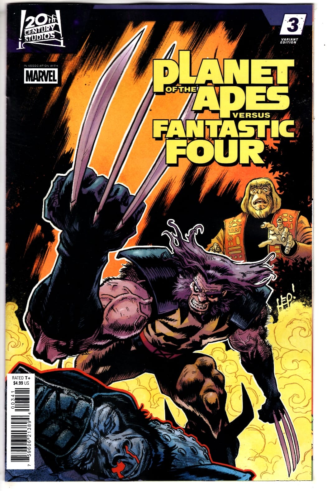 Marvel NEW THIS WEEK PLANET OF THE APES VS. FANTASTIC FOUR #3 SCOTT HEPBURN VERSUS VARIANT (VF/NM)