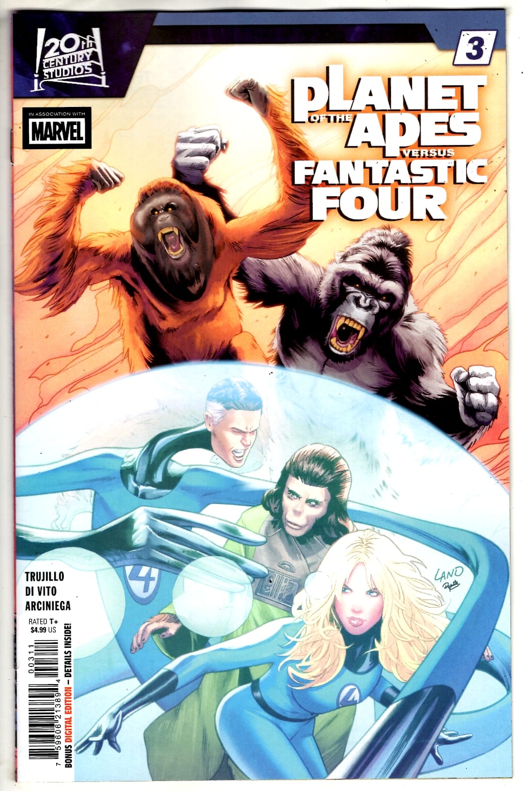 Marvel NEW THIS WEEK PLANET OF THE APES VS. FANTASTIC FOUR #3 (VF/NM)