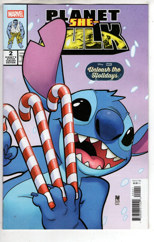 Marvel NEW THIS WEEK PLANET SHE-HULK #2 PACO MEDINA DISNEY STITCH UNLEASH THE HOLIDAYS VARIANT